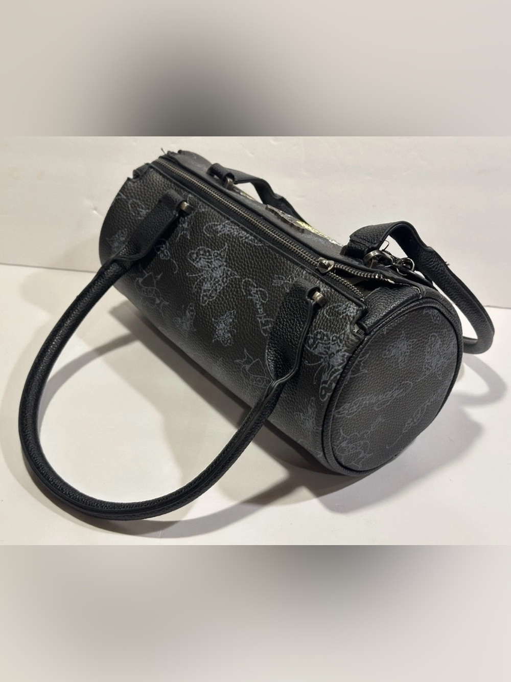 Ed Hardy Black Skull & Butterfly Barrel Handbag - Picture 4 of 8